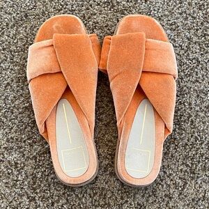 Dolce Vita Orange Velvet Women's Slippers